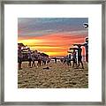 #coogee #sunrise #beach #ocean Framed Print