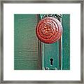 Copper Door Knob Framed Print