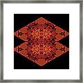 Copper Double Diamond Abstract Framed Print