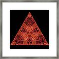 Copper Triangle Abstract Framed Print