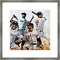 New York Yankees Derek Jeter Mariano Rivera  Andy Pettitte Jorge Posada Framed Print