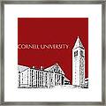 Cornell University - Dark Red Framed Print