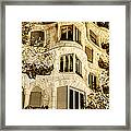 Corner Of La Pedrera At Night - Gaudi Framed Print