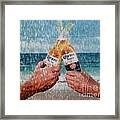 Coronas In The Rain Framed Print