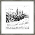 Corporate Leaders Gather In A Field Framed Print