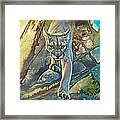 'cougar In Abstract' Framed Print