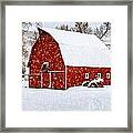 Country Holiday Barn Framed Print