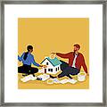 Couple Investing In Buy To Let Property Framed Print