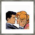 Couple Staring Into Each Others Eyes Framed Print