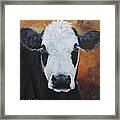 Cow Painting - Tess Framed Print