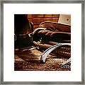 Cowboy Horseshoe Framed Print