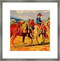 Cowboy Art Cowboy Leading Pack Horse Painting Bertram Poole Vi Framed Print