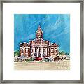Coweta County Courthouse Painting Framed Print