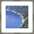 Crater Lake And Fir Lined Slopes Framed Print