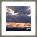 Crepuscular Light Rays Over Sedona From Jerome Arizona Framed Print