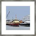 Crew Boats At Port Fourchon Framed Print