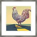 Crossing Chicken Framed Print