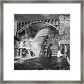 Croton Dam Bw Framed Print