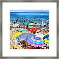 Crowded Beach Framed Print