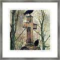 Urban Graveyard Crows Framed Print