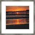 Crystal Pier Sunset Framed Print