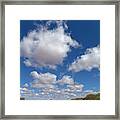 Clouds And Desert Road Framed Print