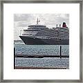 Cunards Queen Elizabeth Framed Print