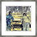 Curious Boys Framed Print