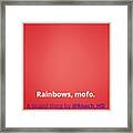 #cute Rainbow #background #effect With Framed Print