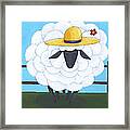 Cute Sheep Nursery Art Framed Print