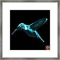 Cyan Hummingbird - 2054 F Framed Print