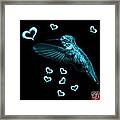 Cyan Hummingbird - 2055 F M Framed Print