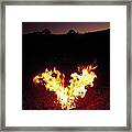 Fire In Your Heart Framed Print