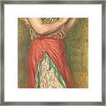 Dancing Girl With Tambourine Framed Print