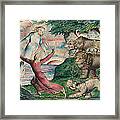 Dante Running From The Three Beasts Framed Print