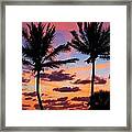 Dark Palms Framed Print