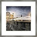 Dark Winter Evening At Castel Sant'angelo - Rome Framed Print