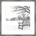 Dartmouth College Green In Winter Framed Print