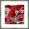 Dashboard Red Classic Car Framed Print