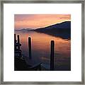 Dawn At The Dock Framed Print