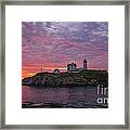 Dawn At The Nubble Framed Print