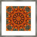 Daylily Orange Mandala Framed Print