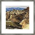 Death Valley's Zabriskie Point Pan Framed Print