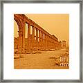 Decumanus The Colonnaded Street At Palmyra Syria In The Light After A Sandstorm Framed Print