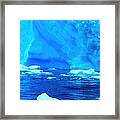 Deep Blue Iceberg Framed Print