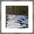Deer Crossing Frozen Blackwater River Framed Print