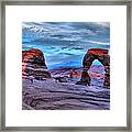 Delicate Arch At Sunset Framed Print