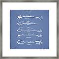 Dental Instrument Patent From 1889 - Light Blue Framed Print