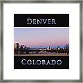 Denver Colorado Sunrise Framed Print