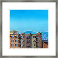 Denver Rooftops Panorama Framed Print